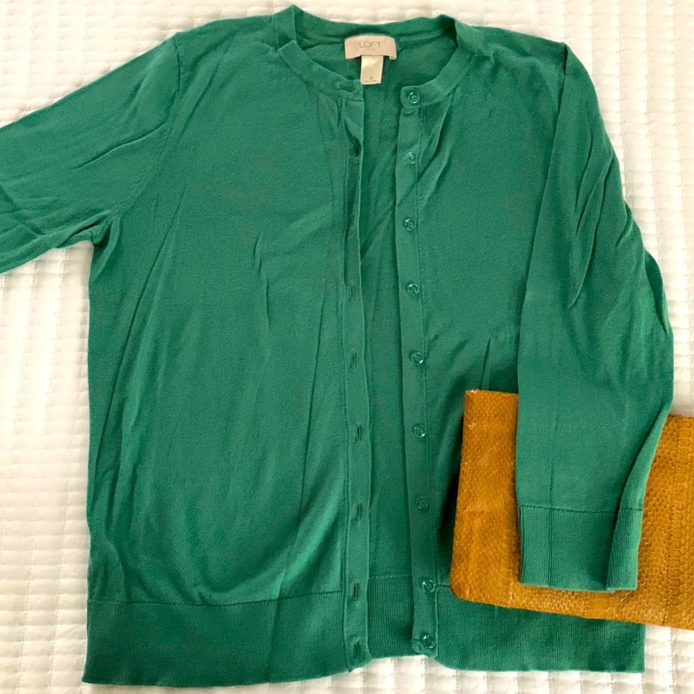 Loft Emerald Cardigan Size M